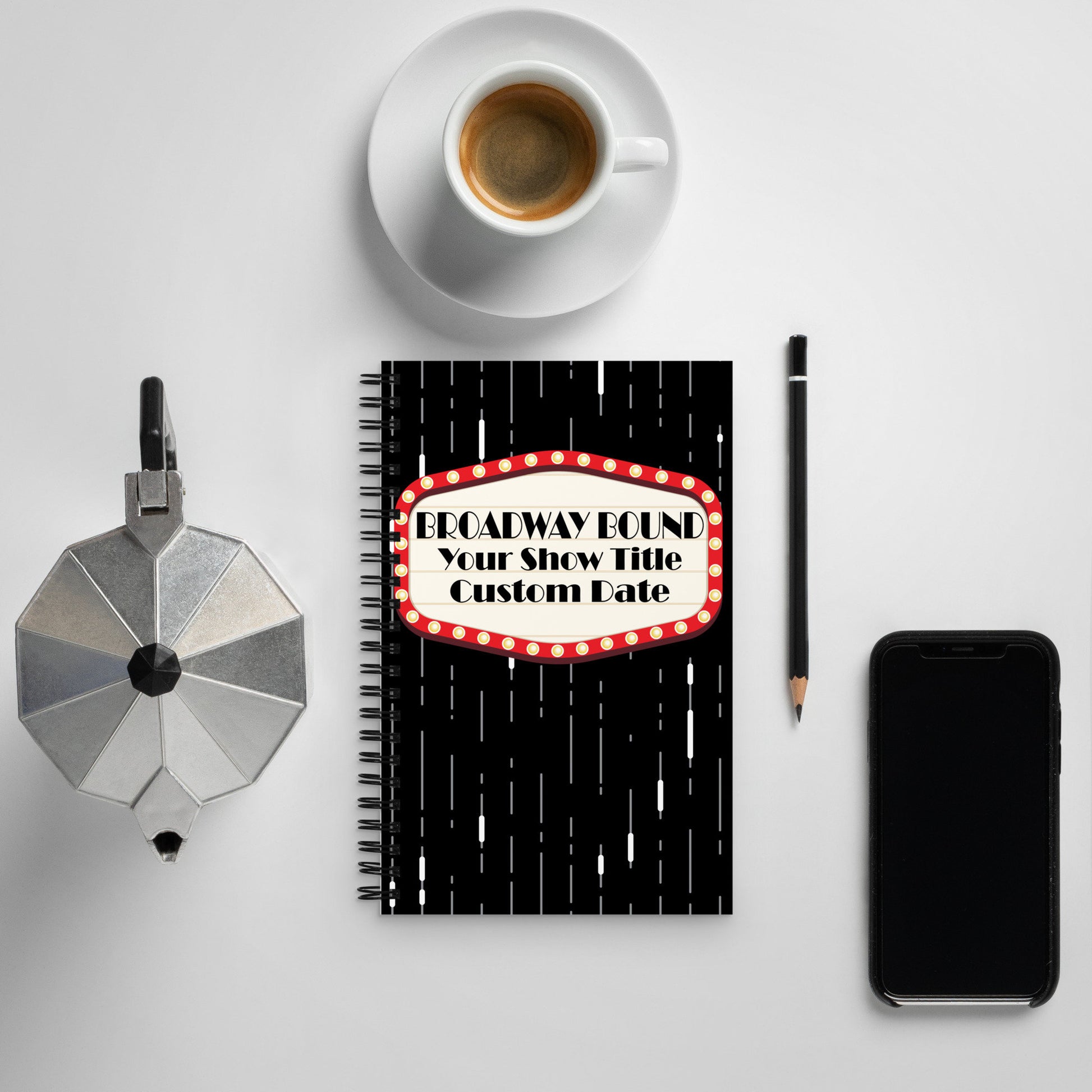 Custom theater spiral notebook journal custom gift theatre notebook spiral custom journal gift theater