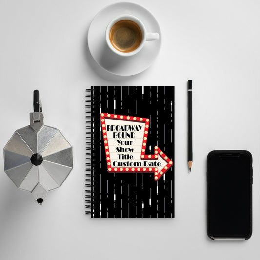 Custom Theatre Notebook Journal Custom Broadway Musical Theater Spiral Journal Notebook Custom Gift Theatre