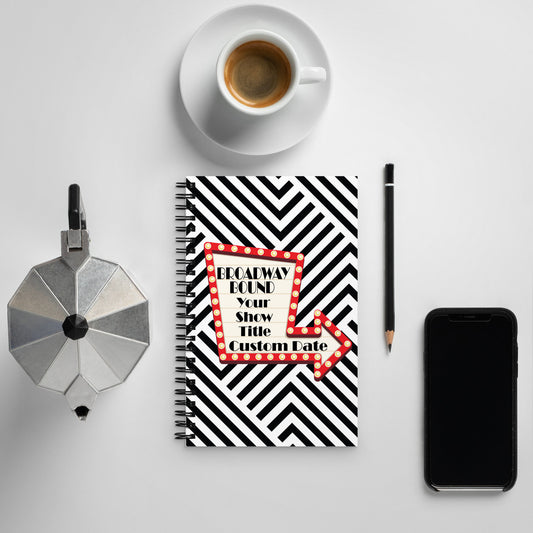 Custom Notebook Theatre Journal Spiral Gift Custom Spiral Theater Gift Notebook Customized Personalized Broadway Musical Gift