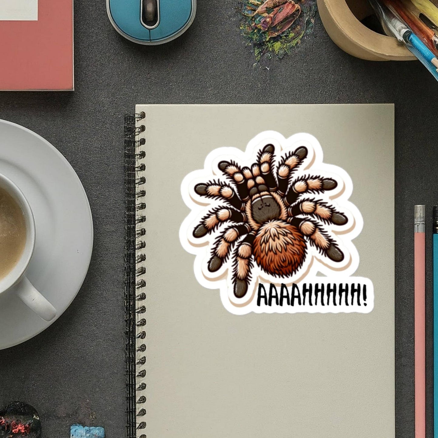 Tarantula Bubble-free stickers Texas sized tarantula Cute Texas sticker