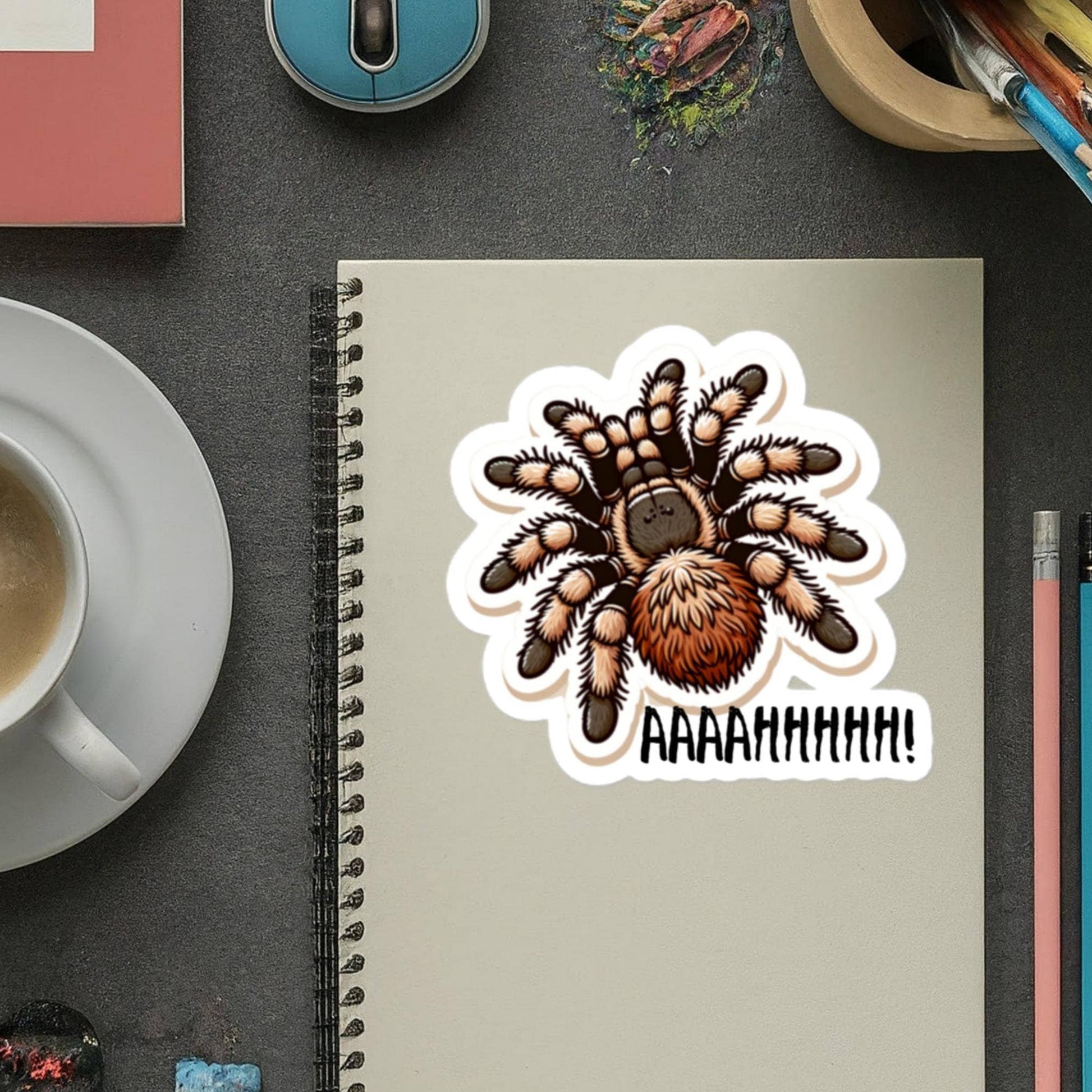 Tarantula Bubble-free stickers Texas sized tarantula Cute Texas sticker