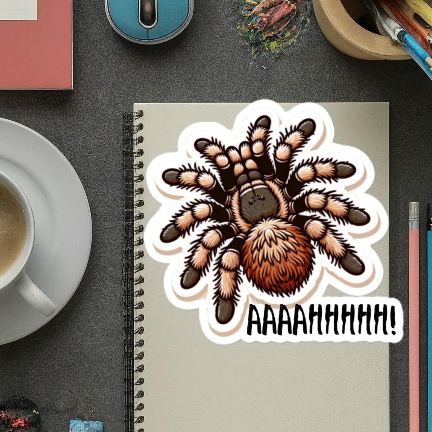 Tarantula Bubble-free stickers Texas sized tarantula Cute Texas sticker