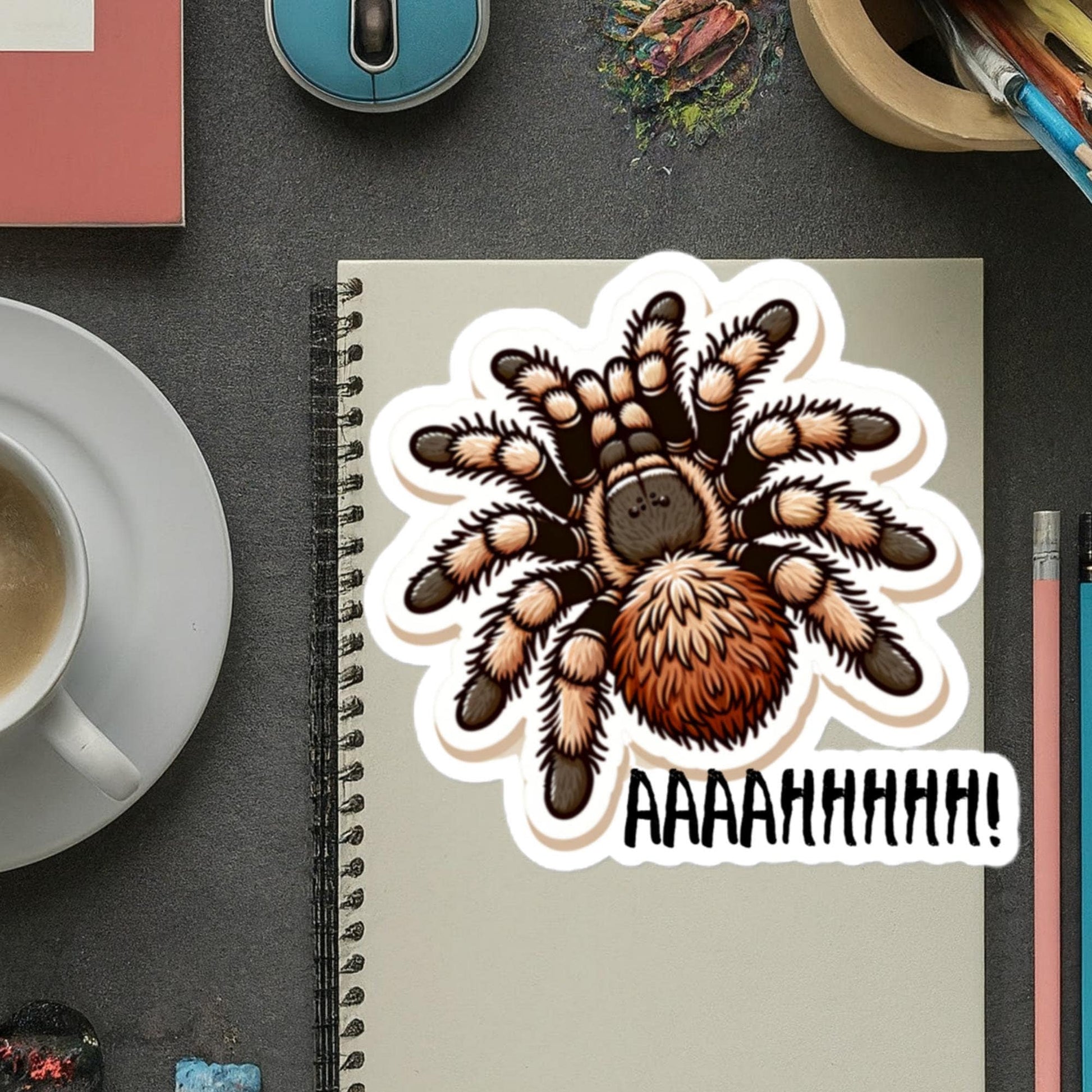 Tarantula Bubble-free stickers Texas sized tarantula Cute Texas sticker
