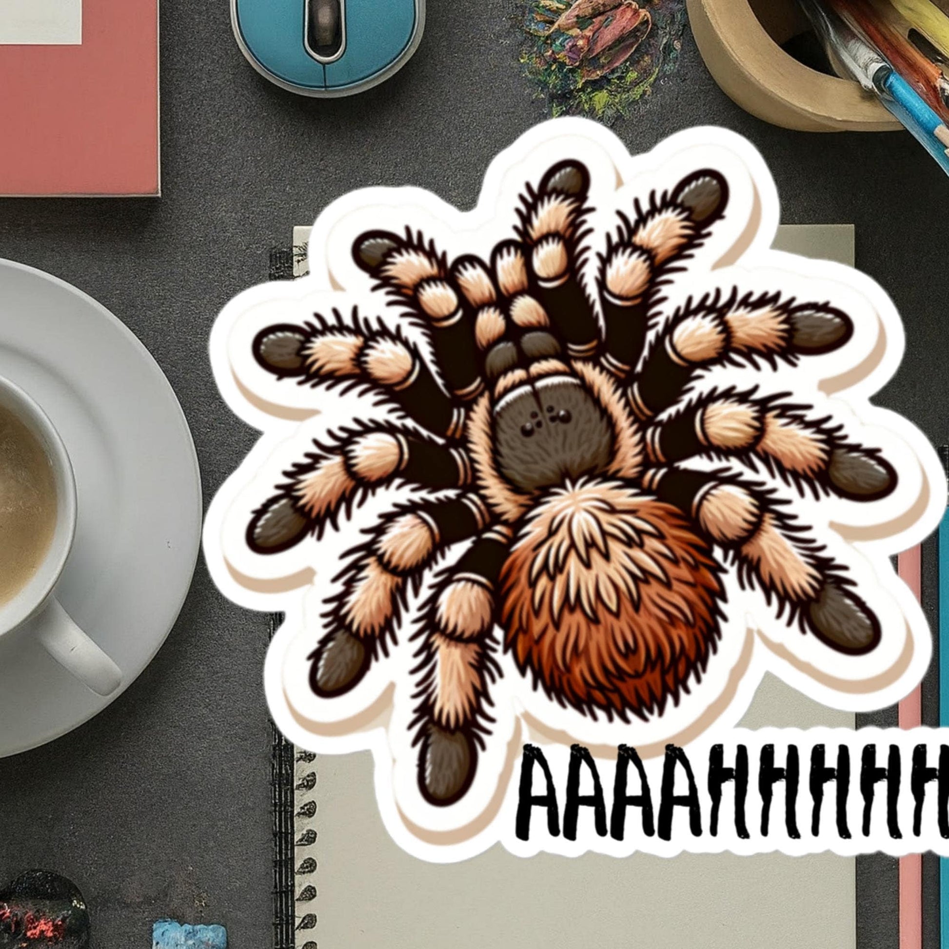 Tarantula Bubble-free stickers Texas sized tarantula Cute Texas sticker