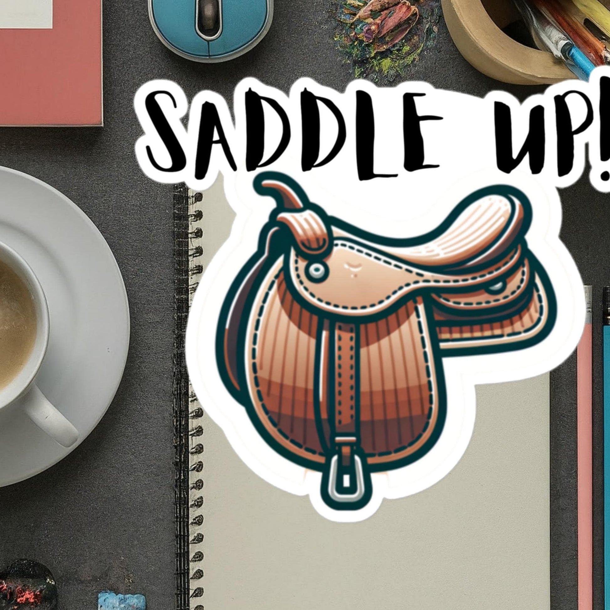 Saddle Up! Sticker Texas themed stickers texas humor texas phrases texas prideBubble-free stickers