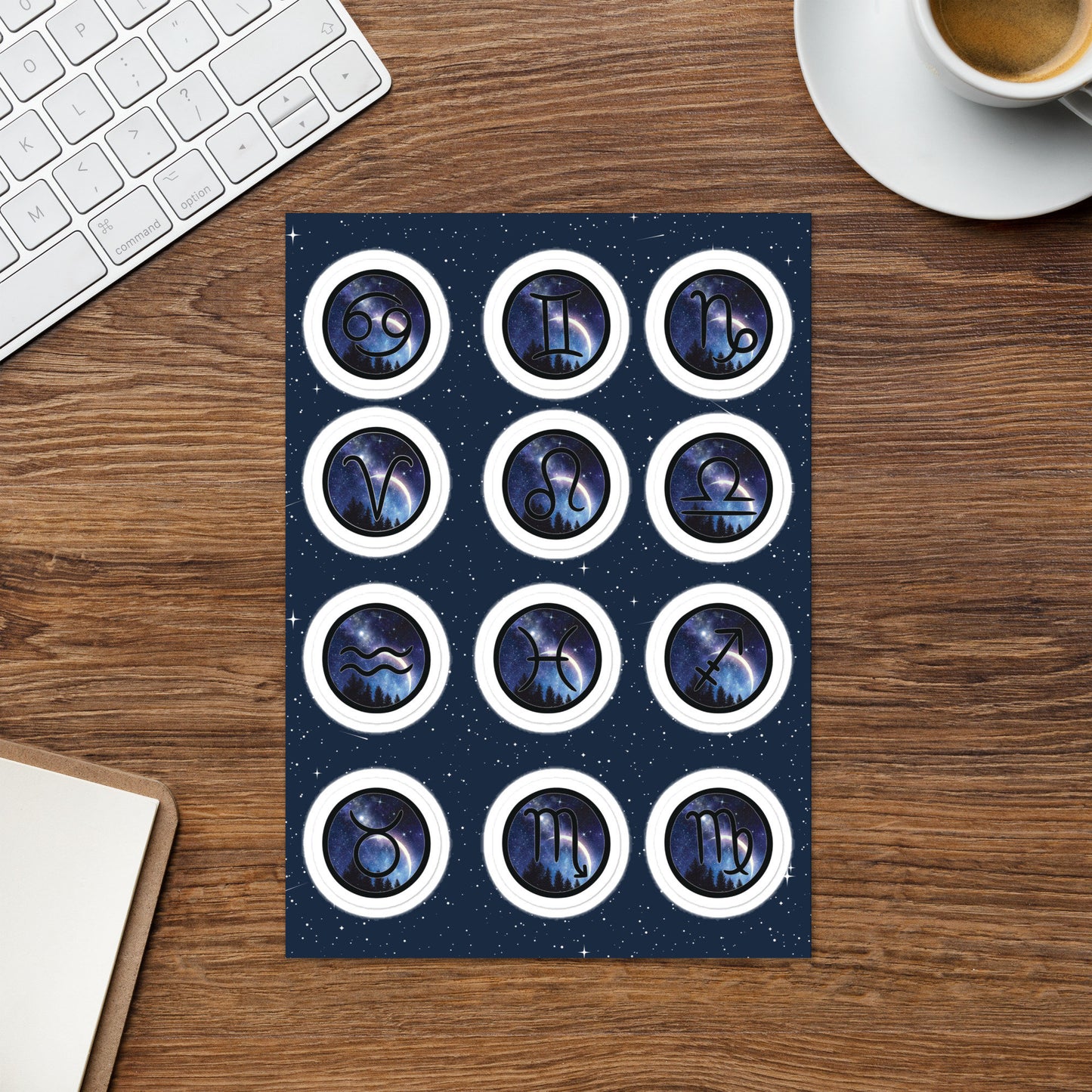 Sticker sheet Zodiac Symbols, Astrology Sign Stickers, Zodiac Sign Stickers, Fun Zodiac Stickers, Zodiac Galaxy Stickers
