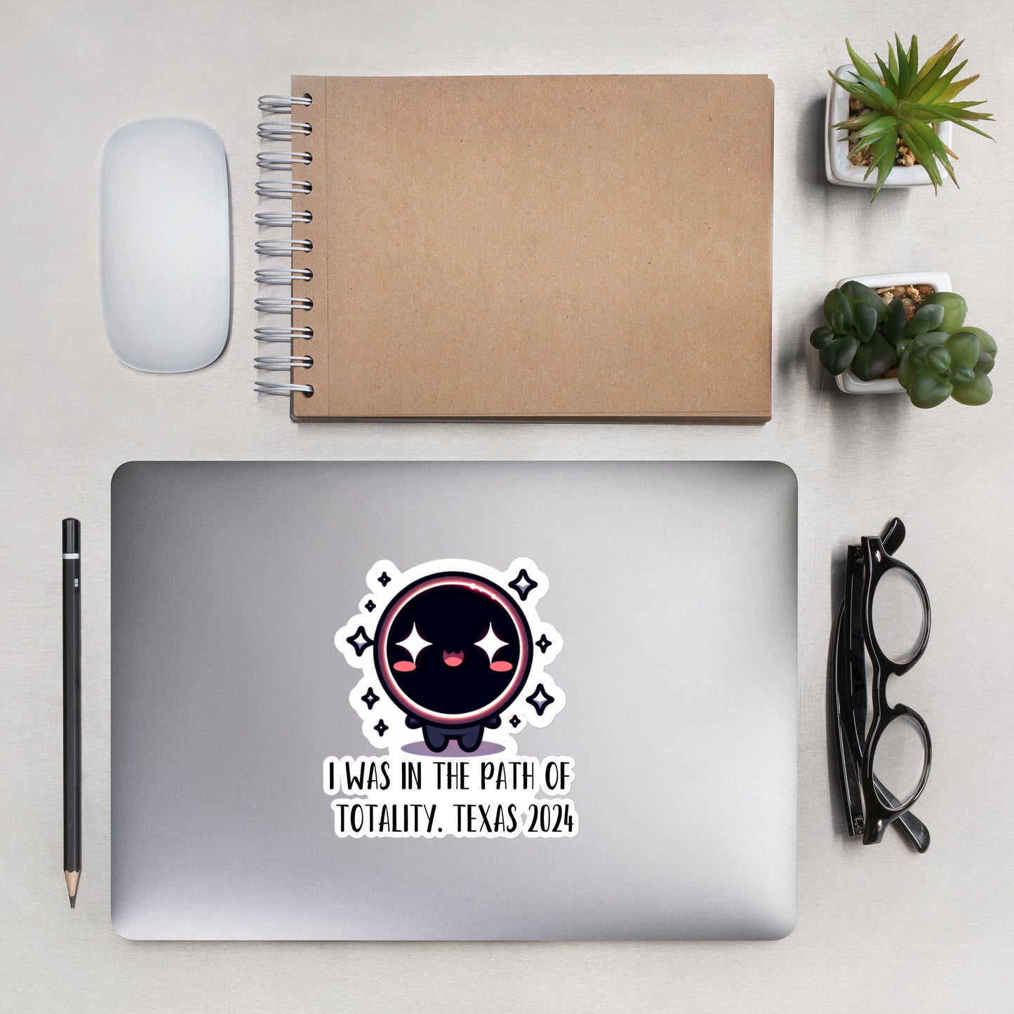 The Path of Totality Sticker Texas Full Eclipse Astronomy Science Lovers Texas Eclipse Stickers Bubble-free stickers