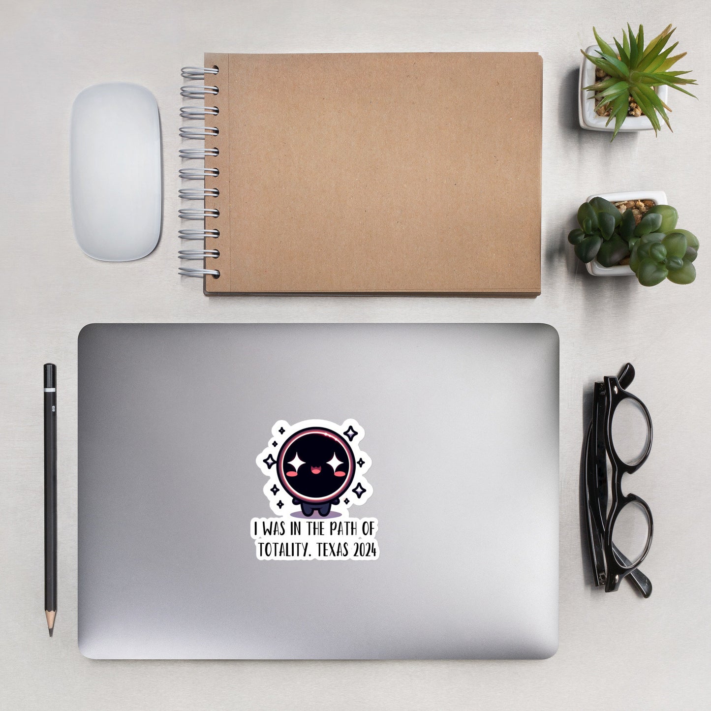 The Path of Totality Sticker Texas Full Eclipse Astronomy Science Lovers Texas Eclipse Stickers Bubble-free stickers