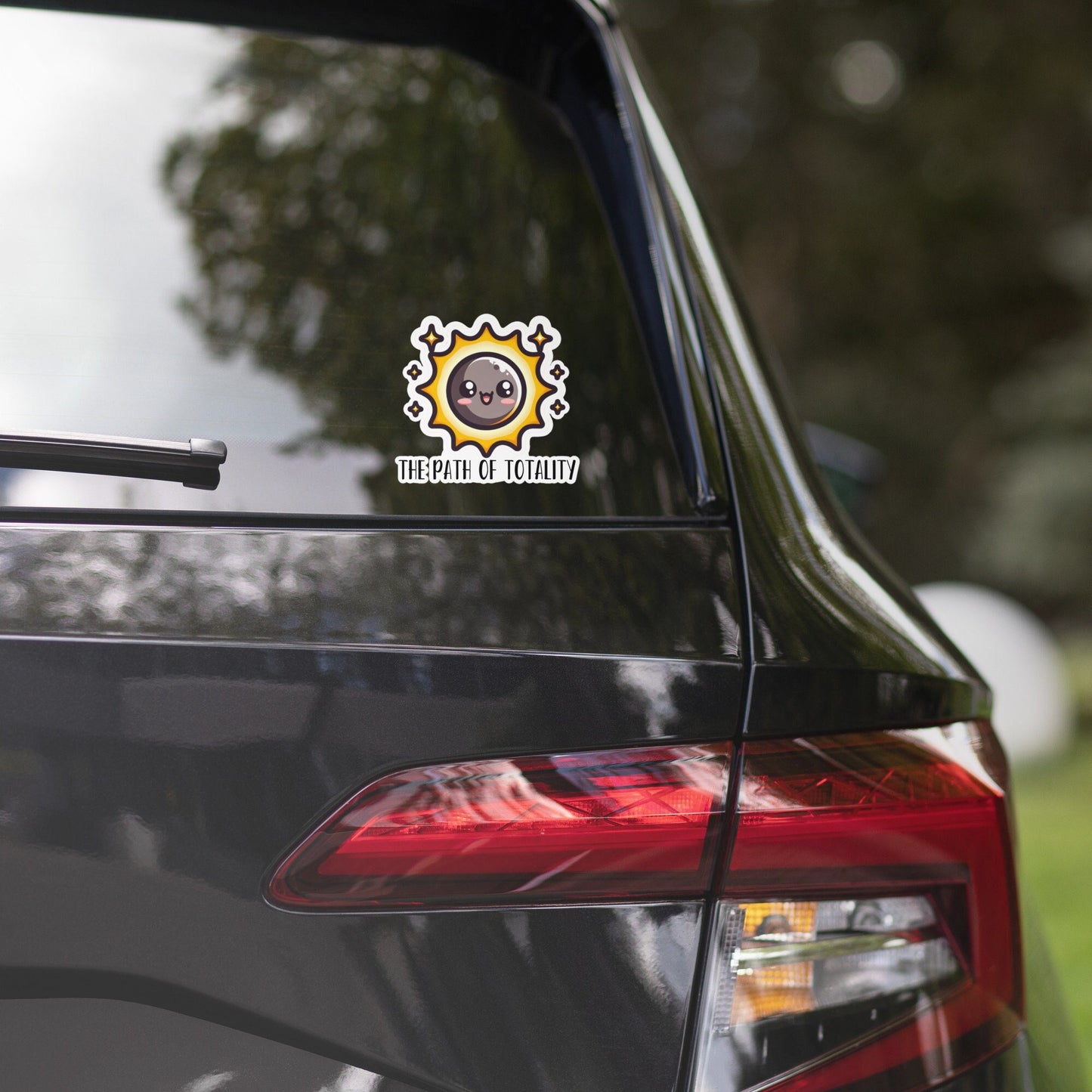 The path of totality sticker Texas Eclipse Stickers Total Eclipse stickers Astronomy Stickers Science humorBubble-free stickers