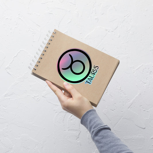 Holographic sticker Taurus, Zodiac Symbol Stickers, Astrology Sign Stickers, Taurus Gift Stickers, Holographic Zodiac Stickers