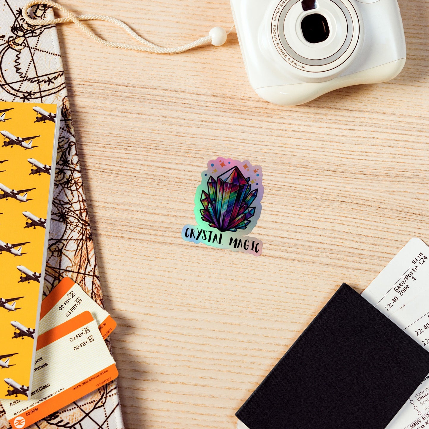 Stickers Holographic Crystal Gem Stickers Crystal Healing Magic Stickers Gem Holographic Stickers