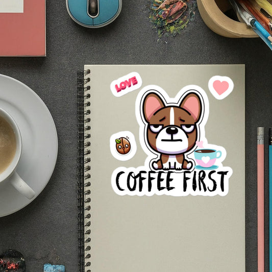 Stickers Coffee Love Humor Stickers Frenchie Coffee Humor Coffee Beans Stickers Gifts Coffee Love Humor Stickers Coffee