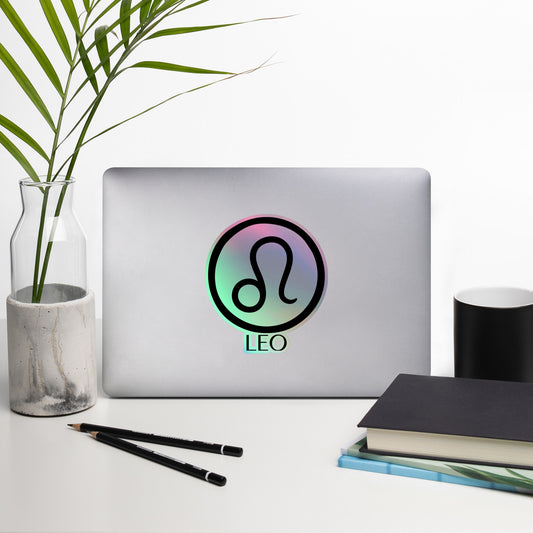 Holographic sticker Leo Zodiac, Astrology Symbol Leo Gift, Sticker Zodiac Leo, Horoscope Gift Leo, Holographic Sticker Zodiac Symbol