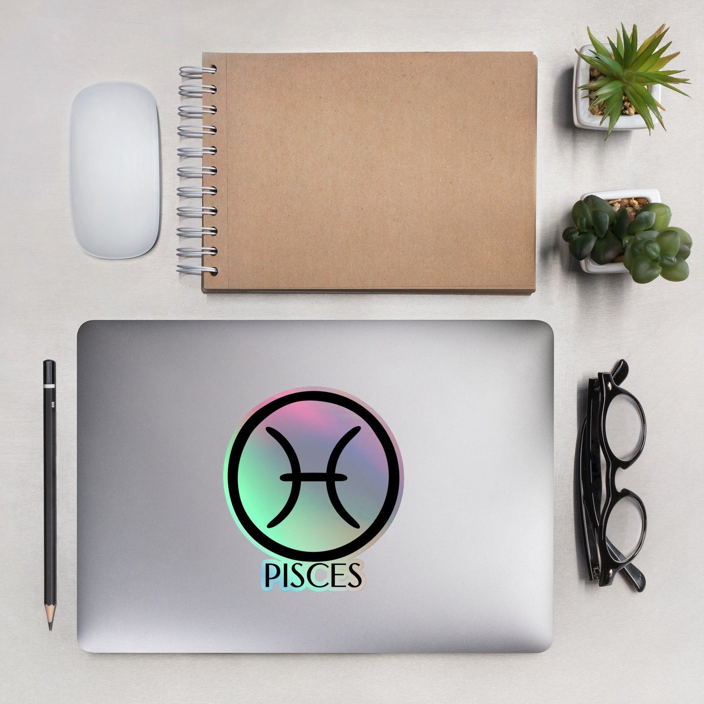 Holographic stickers Pisces, Zodiac Symbol Stickers, Holographic Gift Sticker Astrology, Horoscope Gift Pisces Sticker