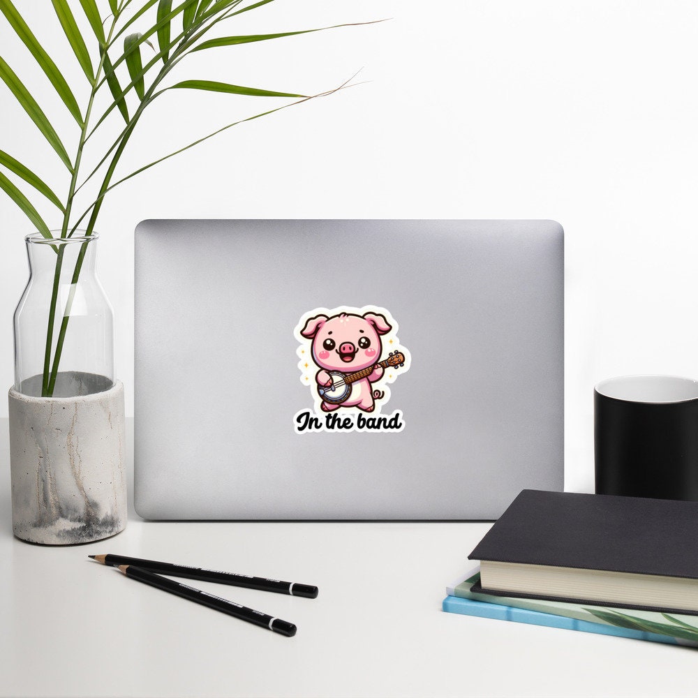 Banjo stickers, school band decals, cute banjo, banjo decals, school band stickers